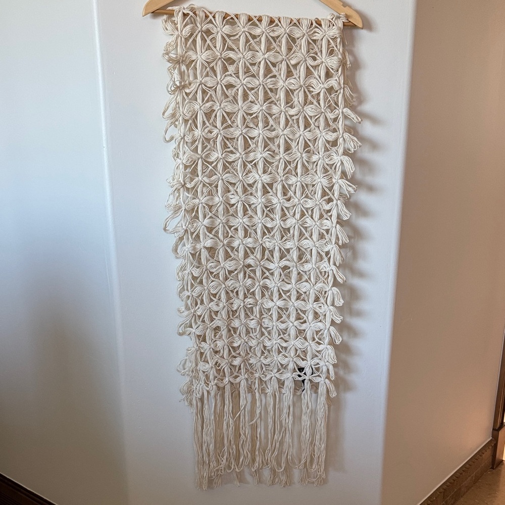 100% Pure Cream Knitted Scarf